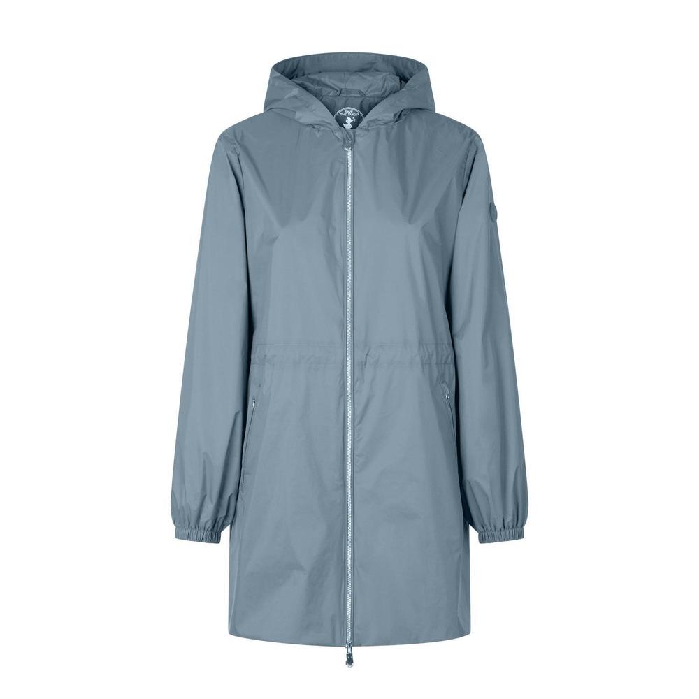 NEW SAVE THE DUCK women's fleur hooded water repellent jacket in atitlan grey